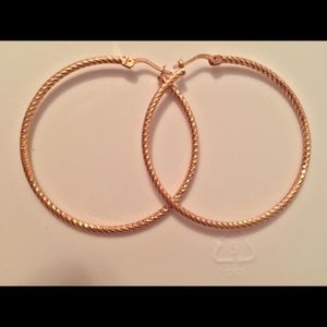 ✨Vintage✨STERLING SILVER 925✨hoop earrings✨rose gold✨